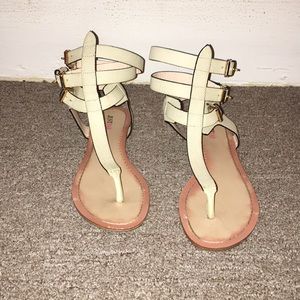 Cream sandals